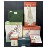 Fitz & Floyd Holiday Figurines, Waterford Candle.