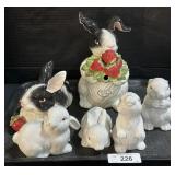 Kale in & Bogle Bunny Tea Pot & Figurine.