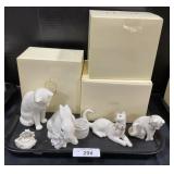 Porcelain Lenox Animals W/ Boxes, 5.