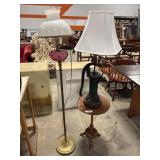 Vtg Water Pump Lamp, Vtg Brass Floor Lamp.