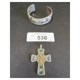 Sterling Silver Pendant & Bracelet.