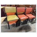 (15) Mid Century Modern Vinyl Upholstered Chairs.
