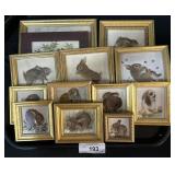 13 E Dunham Theorem Bunny Oil Paintings.