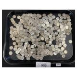 322 90% Silver Mercury, Roosevelt, Barber Dimes.