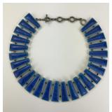 Vintage 1960s Enameled Tile Choker Necklace.