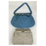 1950s Ornate French Caviar Bead Bead Purses.