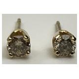 10KT Gold Diamond Earrings.