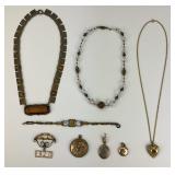 1930s Brass & Rock Crystal Jewelry.