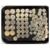 Post-1964 Ikes, Kennedy Halves, and Quarters.