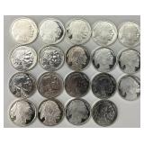 19 1 Troy Oz Silver 2015 Indian Head Rounds.