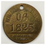 Morgantown Bethlehem Mines Corp Tag Dated 1825.