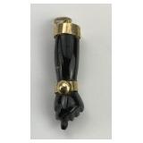 14KT Gold & Onyx Charm.