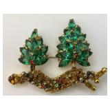 Robert Sorrell Double Tree Brooch.