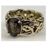 925 Silver Topaz Ring.