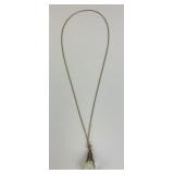 Large Gold Fill Floating Opal Pendant Necklace.