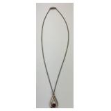 Simmons Art Deco Amethyst Pendant Necklace.