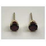 14KT Gold Amethyst Earrings.