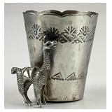 Peruvian 925 Silver Llama Shot Glass.