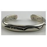 Heavy Sterling Silver Orville Tsinnie, NM Bangle.