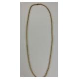 Gold Rope Chain Necklace.