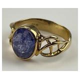 14KT Gold Tanzanite Gemstone Ring.