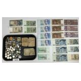 Foreign Coins & Bank Notes.