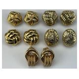 5 Pairs of 14 KT Gold Vintage Earrings.