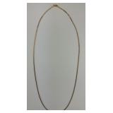 14KT Italian Gold Block Chain Necklace.