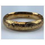 14KT Gold Vintage Floral Bangle.