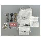 Designer Coach Keychains.