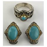 18KT Gold & 925 Silver Konstantino Gem Jewelry.