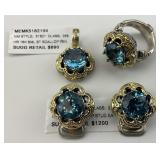 18KT Gold & 925 Silver Konstantino Gem Jewelry.