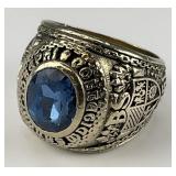 10KT Gold Menï¿½s 1971 Sapphire Class Ring.