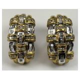 14KT Gold Diamond Earrings.