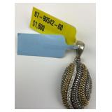 NWT 18KT Gold & 925 Silver Diamond LAGOS Pendant.