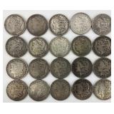 20 90% Silver Morgan Dollars.