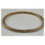 14KT Gold Rope Bangle.