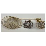 925 Silver Earrings & Brooch.