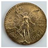 Fine Gold Mexican 50 Pesos Centenario.