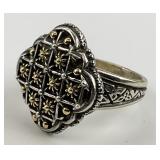 18KT Gold & 925 Silver Konstantino Ring.
