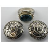 18KT Gold & 925 Silver Konstantino Gem Jewelry.