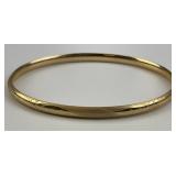 14KT Gold Vintage Floral Bangle.