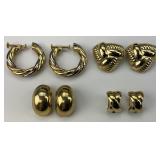 4 Pairs of Vintage 14KT Gold Earrings.