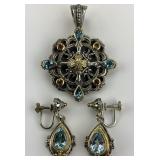 18KT Gold & 925 Silver Konstantino Gem Jewelry.
