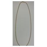 14KT Italian Gold Rope Link Chain Necklace.