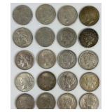 20 90% Silver Peace Dollars.