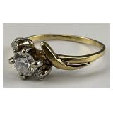 Gold Diamond Engagement Ring.