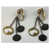 18KT Gold & Oxidized Silver Rona Fisher Earrings.