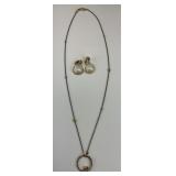 18KT Gold & 925 Silver Rona Fisher Jewelry Set.