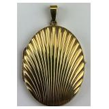 14KT German Gold Locket Pendant.